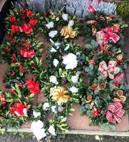 Traditional Holly Wreath For Door Or Grave