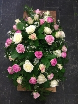 White and Pink Coffin Spray