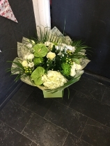 White Aqua Bouquet with Anthuriums