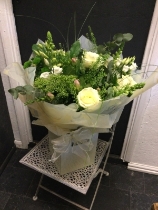 White Rose Aqua Bouquet